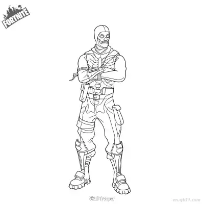 Free printable Skull Trooper 02 Coloring Page - Free PDF Printable Fortnite Coloring Sheets coloring page